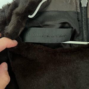 Jenni Kayne Dark Brown Sleeveless Fur Top